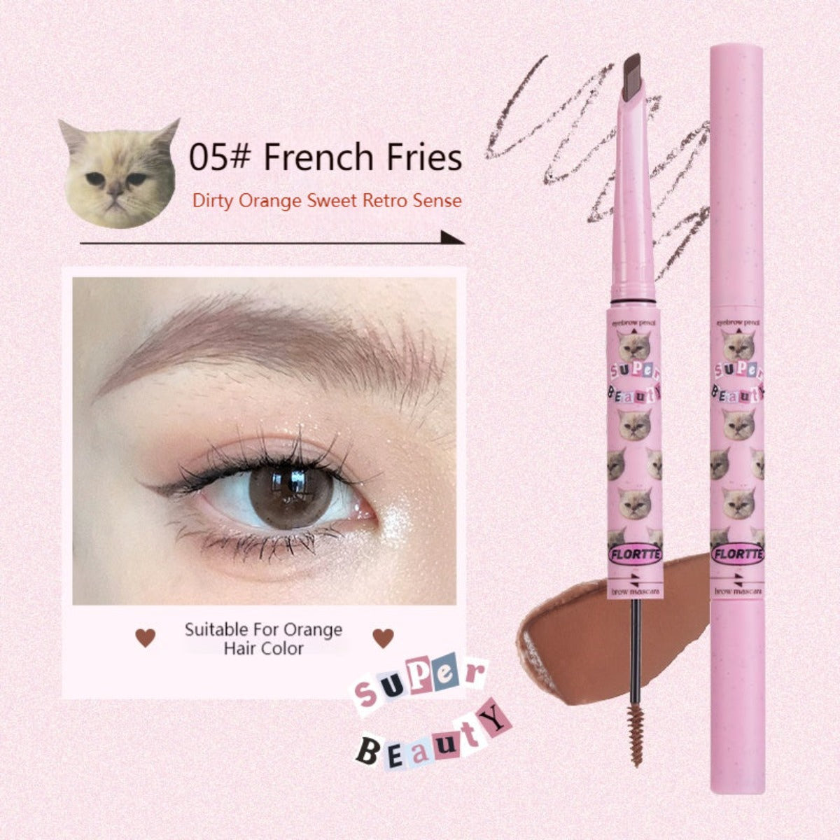 [Flortte] Eyebrow Pencil Brow Mascara