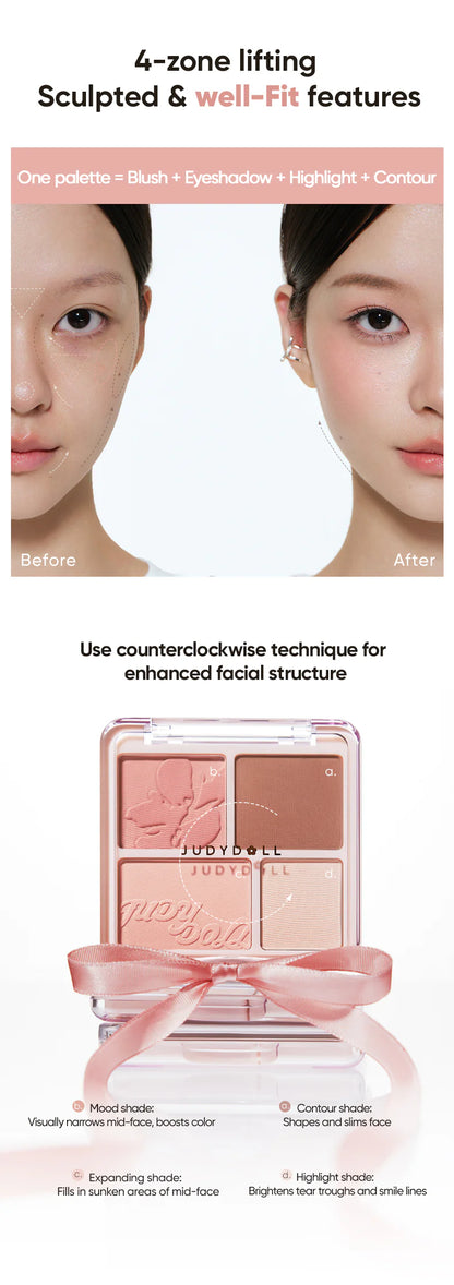 [Judydoll] 2 in 1 Blush Highlight Palette