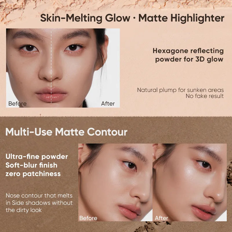 [Judydoll] 2 Shades Highlight Contour Palette