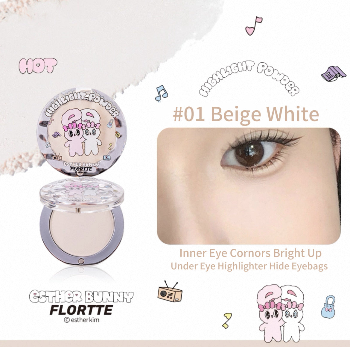 [Flortte] Matte Powder Highlighter (New)